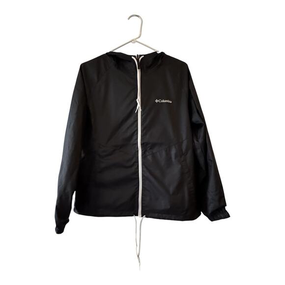 Columbia Jackets & Blazers - Columbia Flash Forward Hooded Windbreaker Black & White Full-Zip Jacket Size S